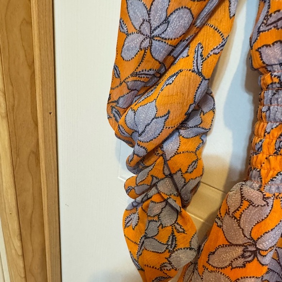 Jessica Simpson Sz M Orange/Gray Dress EUC😊😊 - Picture 11 of 12